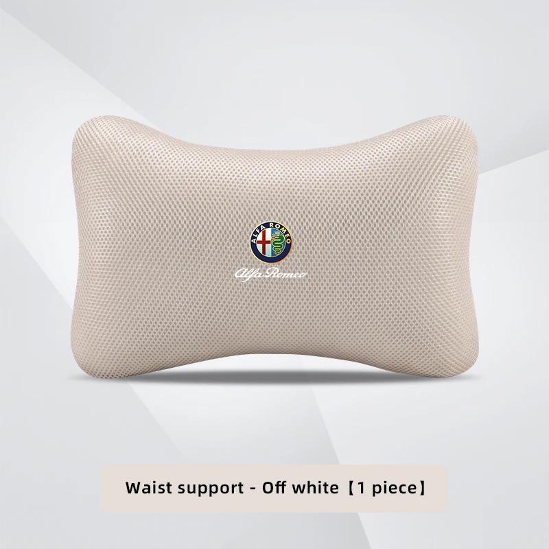 Hub Caps Ice Silk Car Headrest Lumbar Support Car Interior For Alfa Romeo 4C 159 Spider Giulietta 8C Memory Foam Neck Pillow Wai XGHIJ1