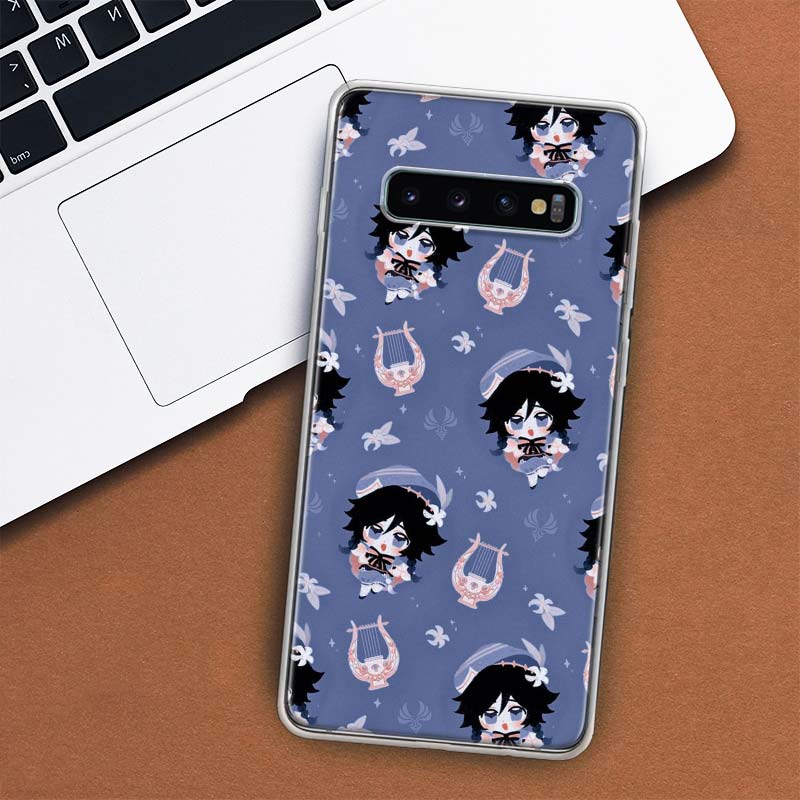 Genshin Impact Art Background Phone Case For Samsung Galaxy S10 Plus S20 FE S21 S22 Ultra S10E S9 S8 + S6 S7 Edge Lite Shell Coq