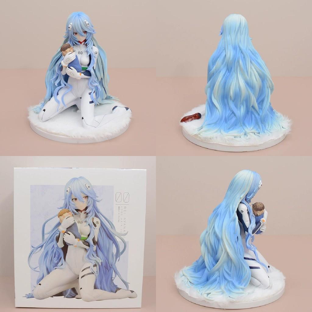 Hair Long Evangelion Blue Ayanami Rei Pvc Action Figures Model Toy Decoration
