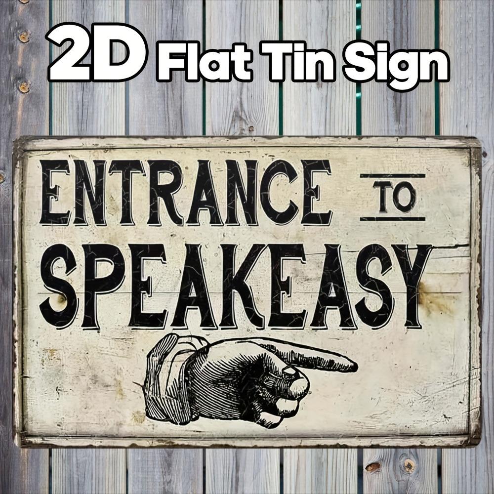 

1920s Chico Creek Speakeasy Rustic Sign - 8x12 Matte Metal Tin, Great Gatsby Prohibition Decor, Multi-Color 20x30cm（7.8x11.8inch）