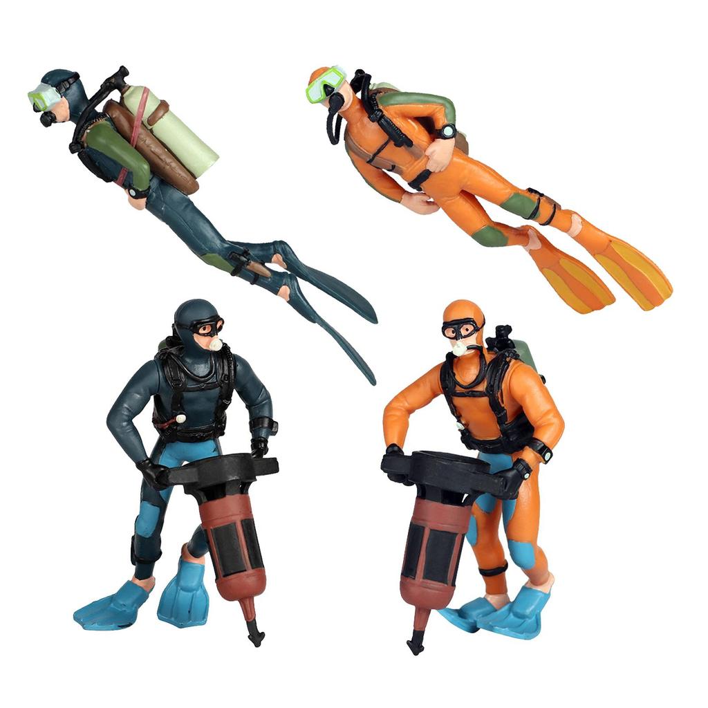 Miniature Diver Action Figure Scene Ornaments Oceans Pavilion Aquarium Decoration Accessories 3D