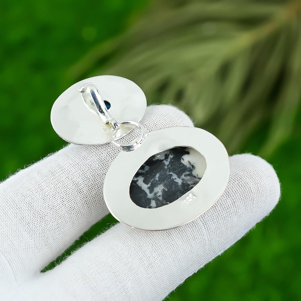 Natural Zebra Jasper Gemstone Pendant 925 Sterling Silver Jewelry For Girls