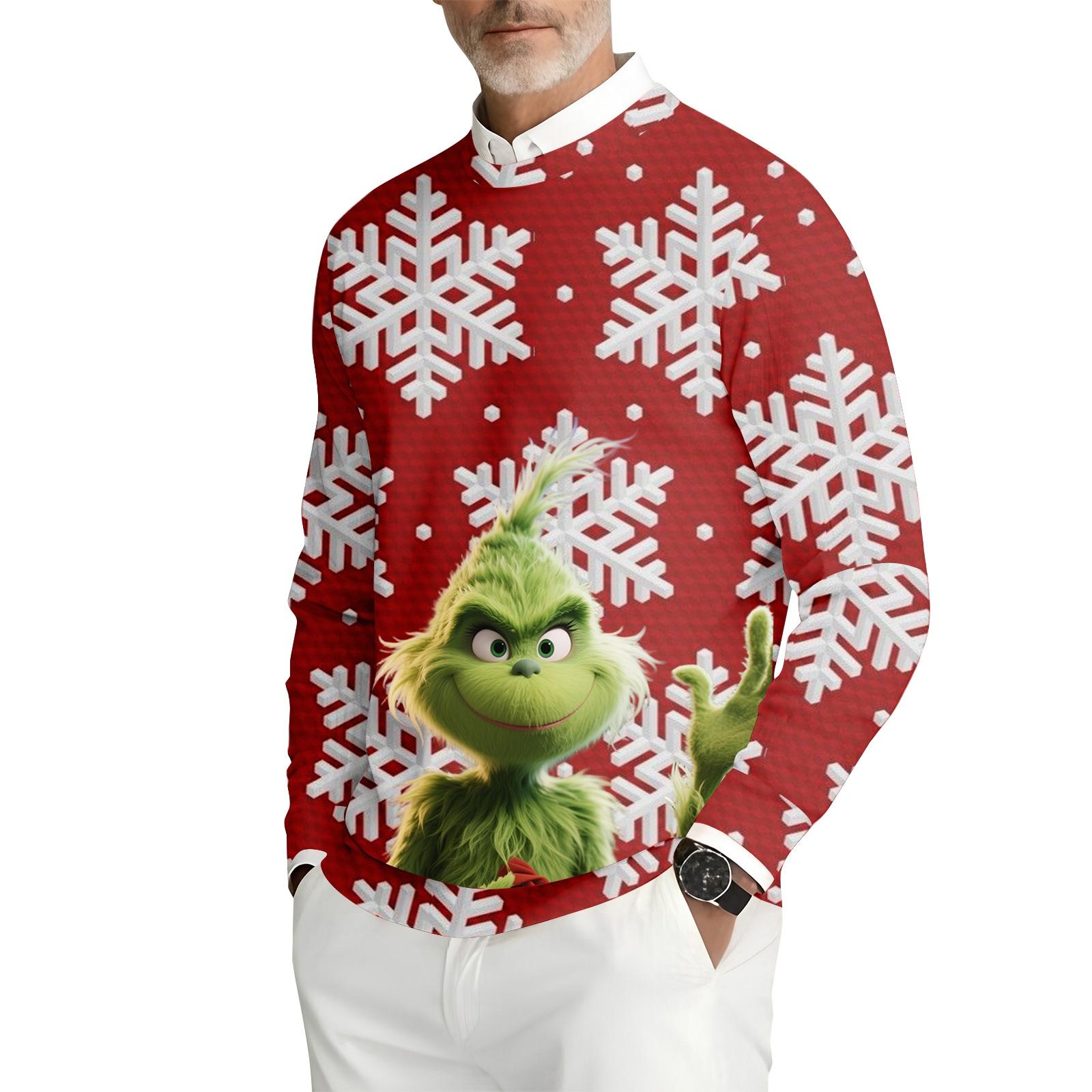 

Мужская толстовка с круглым вырезом и длинными рукавами из рубчатого трикотажа XXXXL красный