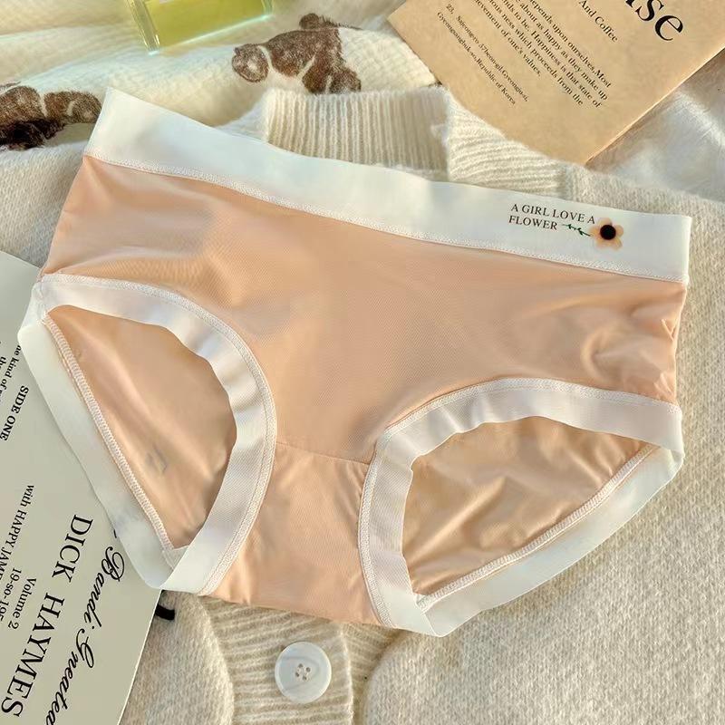 Damen Frühling und Sommer Kontrahiert Frisch und Süß Eis Seide Nacktes Gefühl Spurlos im Taillen Dreieck Slip
