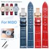 Leather watch strap women for Original MIDO BARONCELLI M027 M007 BELLUNA M024 RAINFLOWER M043 Top layer of cowhide watchband