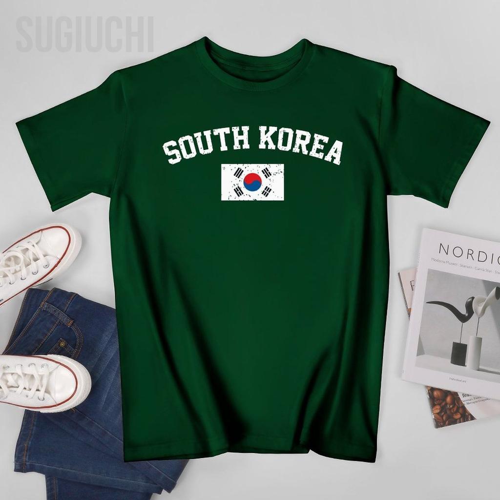 Unisex SOUTH KOREA Flag Vintage Tshirt Tees Oneck T Shirts WoUnisex Boys 100 Cotton Short TShirt Unisex Nation Apply All Seasons