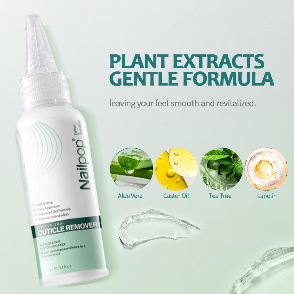 Nailpop Profesjonalny Usuwacz Modzeli do Stóp Ekstra Mocny Żel i Zestaw Pilnika do Stóp Usuwacz Martwego Naskórka Popękane Pięty Sucha Skóra
