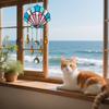 Sea Animal Sun Catcher Coastal Hanging Decoration Conch Starfish Seahorse Suncatcher for Home Windows Balcony Decor