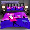 Pink Panther Paw Print Bedding Without Core 1 Duvet Cover 2 Pillowcase Without Core Bedding Set Christmas Birthday Gift Soft And Comfortable