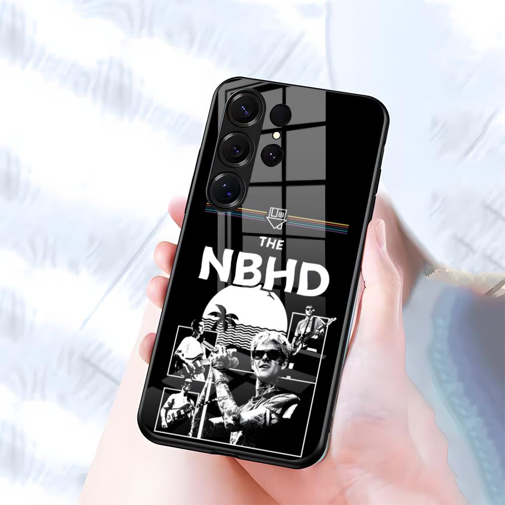 

Чехол для телефона N-Neighbourhood Band для Samsung S26 S25 S24 FE S23 S22 S21 Plus S20 Ultra Note20Ultra Черная стеклянная крышка Galaxy S26 Plus
