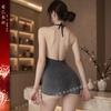 Sexy underwear Sexy secretary outfit Passionate hot uniform Hollow lace hip skirt Free nightclub style see-through outfit