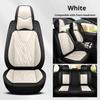 Full Set 5-Seat Premium Nappa Leather Car Seat Covers with 2 Headrest Breathable and Waterproof Seat Covers for Most Cars