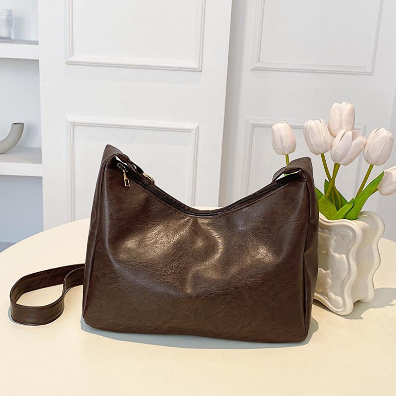 

Trendy Black And Brown Pu Tote Bag For Casual Commute And Class With Stylish Design Brown