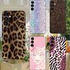 Fashion Leopard Print Phone Case For Samsung S25,24,21,22,23,20,S30,Ultra,Plus, Fe,5G Silicone Cover