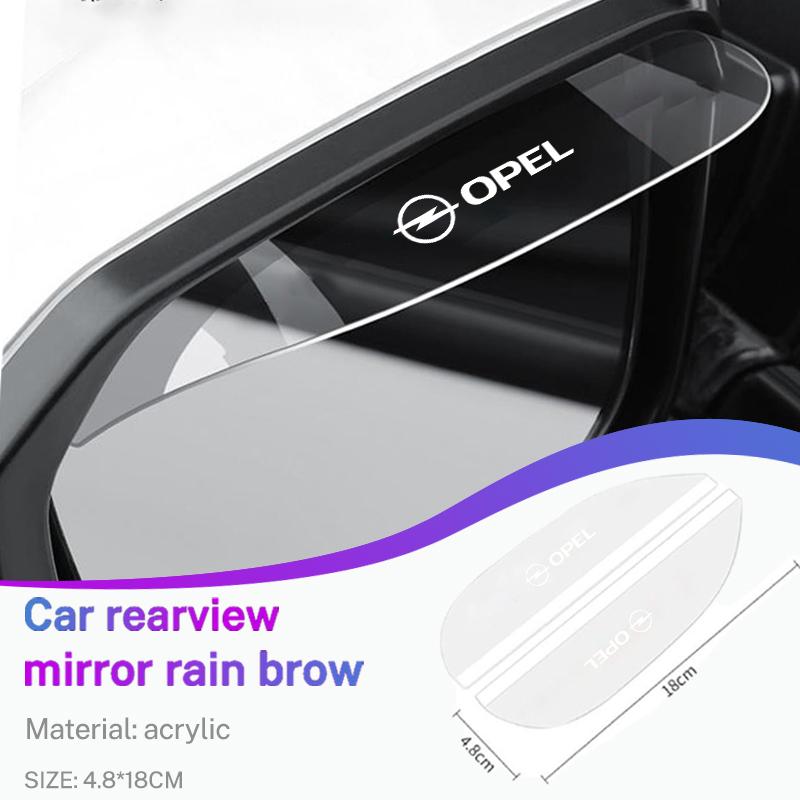 2PCS Car Rearview Mirror Rain Eyebrow Rain Shield For Opel Astra H G J Insignia Mokka Zafira Corsa Vectra B C D Car Accessories