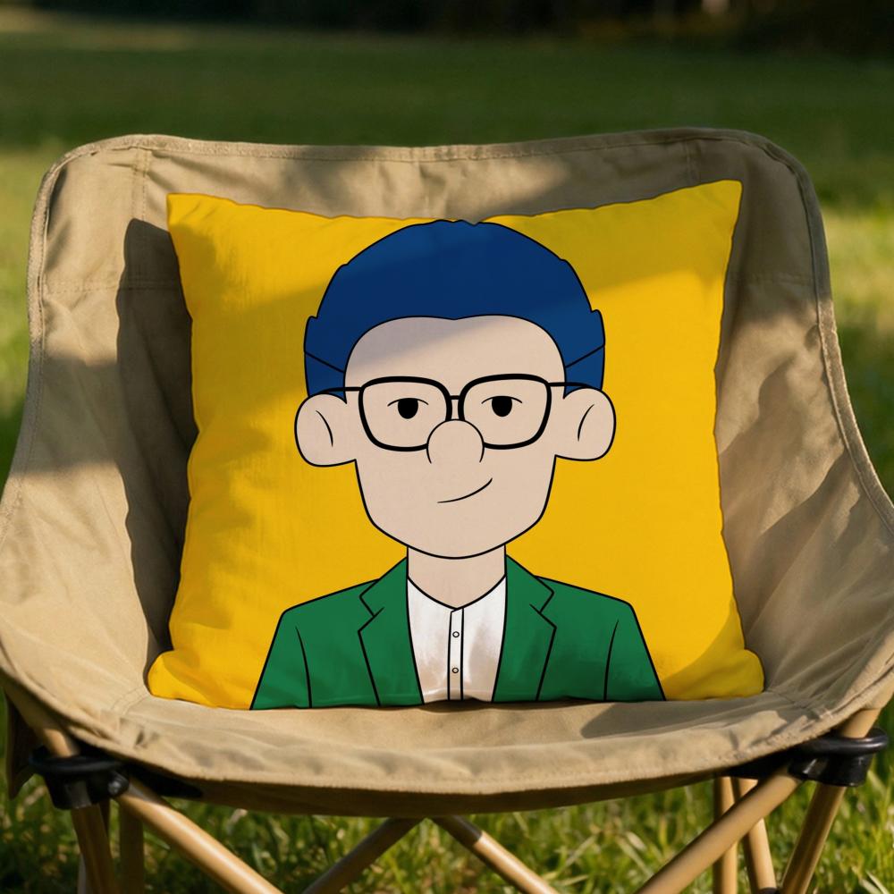 PPop ManS Cushion Cover Soft Reversible  Durable Pillow Cover  MultiScene Use for Home  Car Daily Comfort