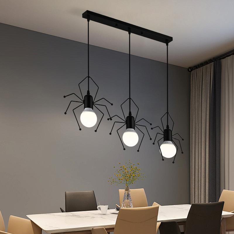 Kreative Spinnen-Pendelleuchte, Insekten-Pendelleuchte mit E27-Glühbirne, AC-betrieben, 85–265 V, für Schlafzimmer, Esszimmer, Flur, Balkon