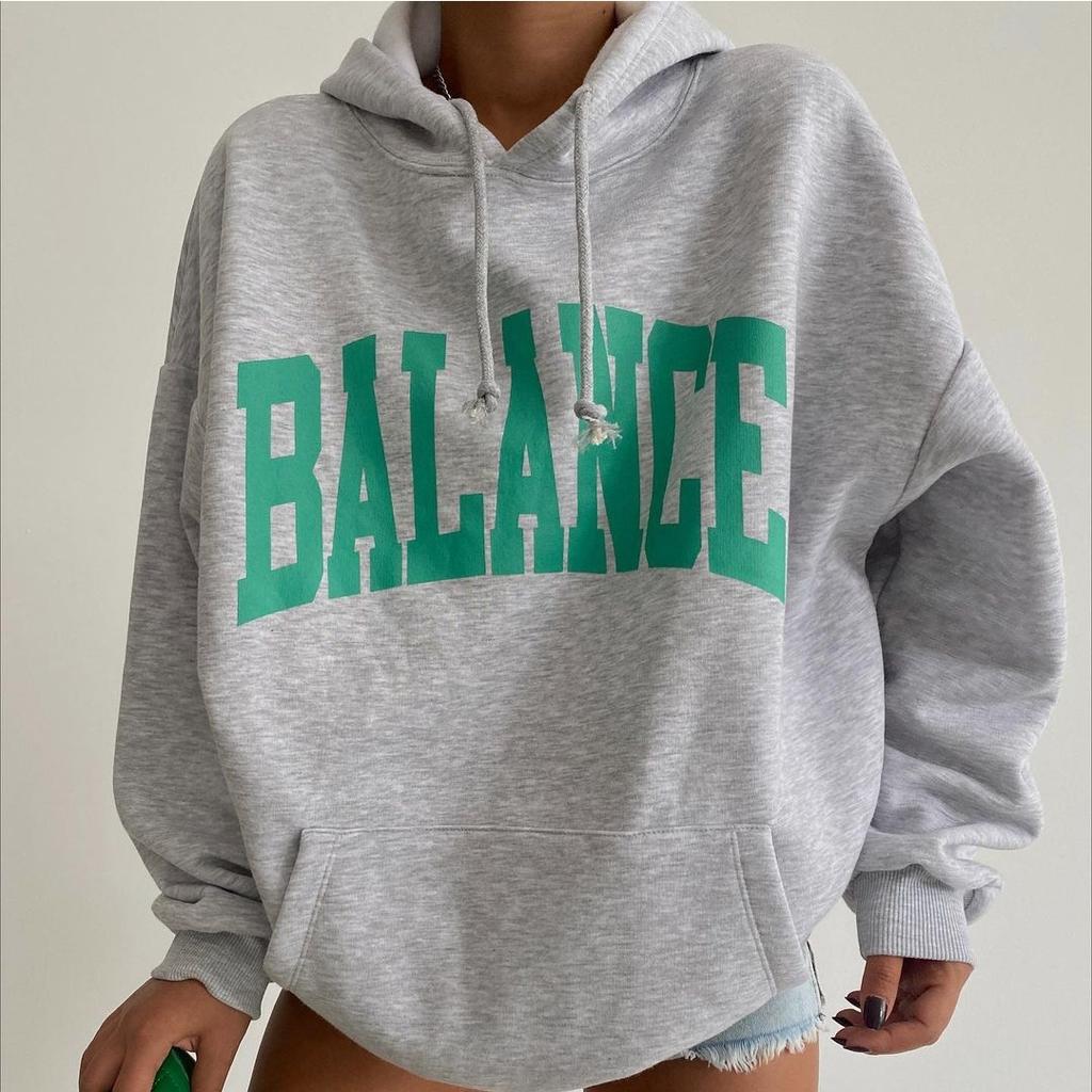 BITCED Women's Casual Fashion Print Thickened 100 Top Long Sleeve Hooded Hoodie Woman