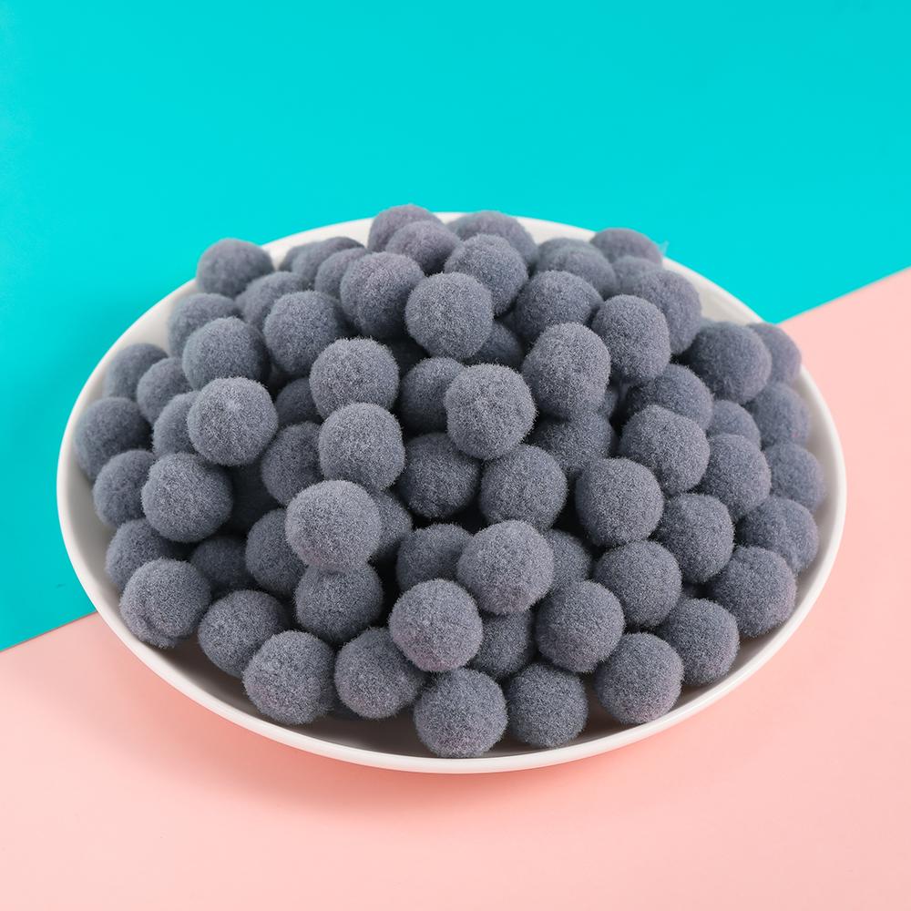 50pcs 10/15mm Multicolor Soft Fluffy Ball Pompom Plush Balls for DIY Sewing Holiday Decorations and Jewelry Making Supplies
