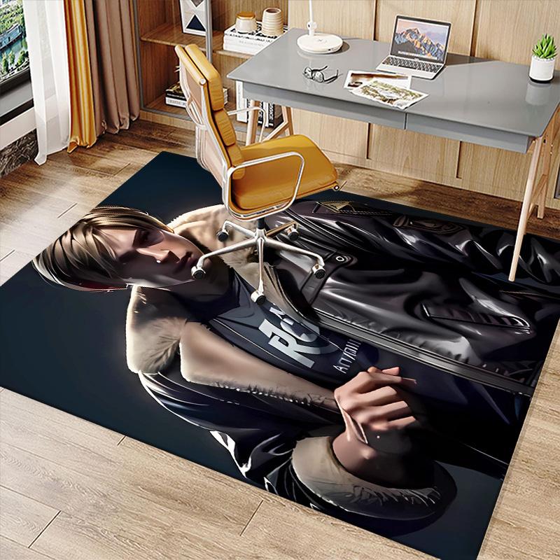 Resident Evil Leon S. Kennedy Printed Absorbent Washable Carpet, Non-Slip Bathroom Mats, Kitchen Rugs, Yoga Mat,Living Room Entrance, Camping Picnic R