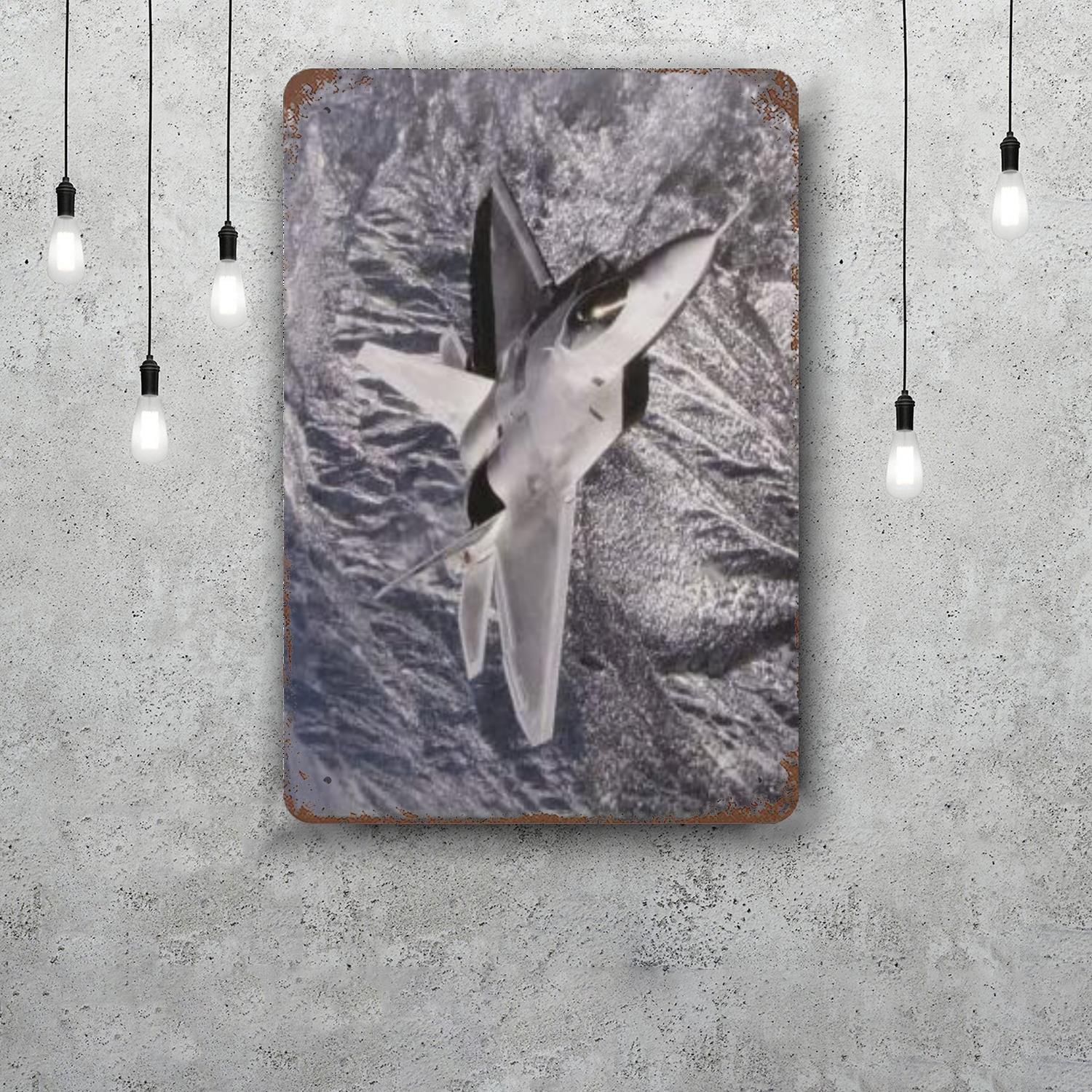 

f22 raptor Retro Vintage Tin Sign Poster Decorative Plaque Metal Plate Wall Decor 20x30cm（7.8x11.8inch）