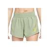 Nike Swoosh Logo Elastic Waist Straight Regular Shorts Women Shorts Oil-Green DX1032-386