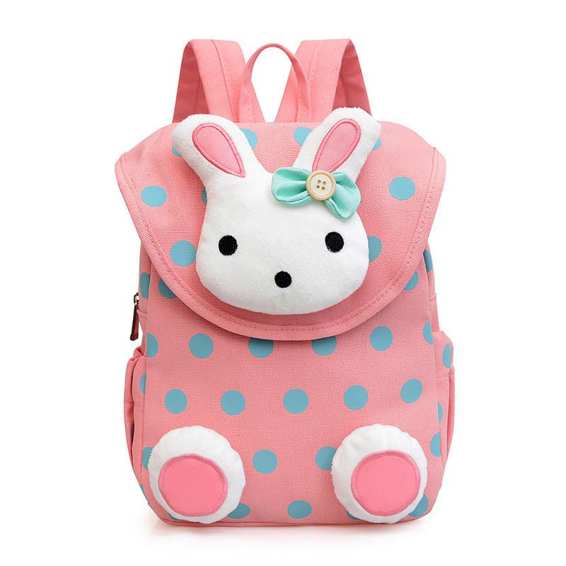 Fashionable Breathable Lightweight Canvas Bunny Backpack For School Kids