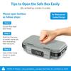 ABUL-Portable Safe Box For Travel, Combination Security Case Lockbox With Code, Waterproof Anti-Theft Mini Travel Safe Box