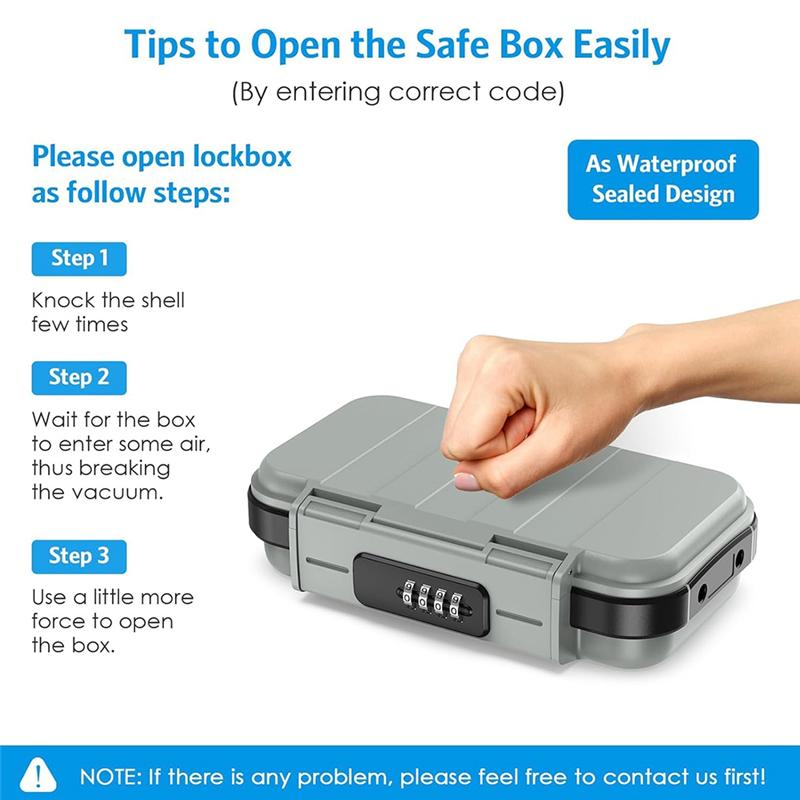 ABUL-Portable Safe Box For Travel, Combination Security Case Lockbox With Code, Waterproof Anti-Theft Mini Travel Safe Box