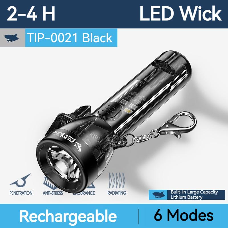 Mini LED Keychain Light Super Bright Flashlight Rechargeable USB