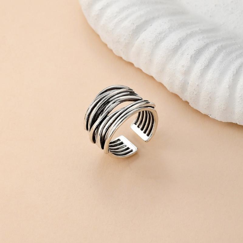 Adjustable Stackable Rings Sturdy Metal Jewelry Portable Comfortable Fit Vintage Designs