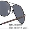 New Polarized Sunglasses Men's Frog Mirror Metal Frame Full Frame Driver Sunglasses Polarized.