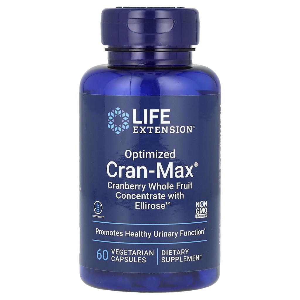 Optimized Cran-Max, Cranberry Whole Fruit Concentrate with Elirose, 60 Veggie Caps