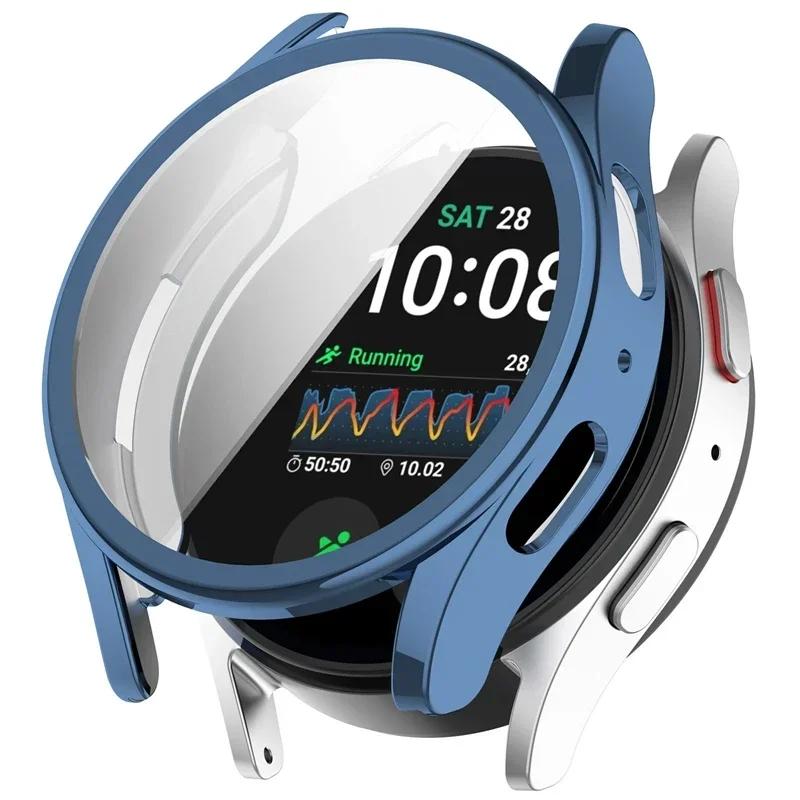 Silikon TPU Hülle Glas Für Samsung Galaxy Watch 7 40mm 44mm Vollabdeckung Displayschutz Bumper für Watch7 44mm 40mm Hülle