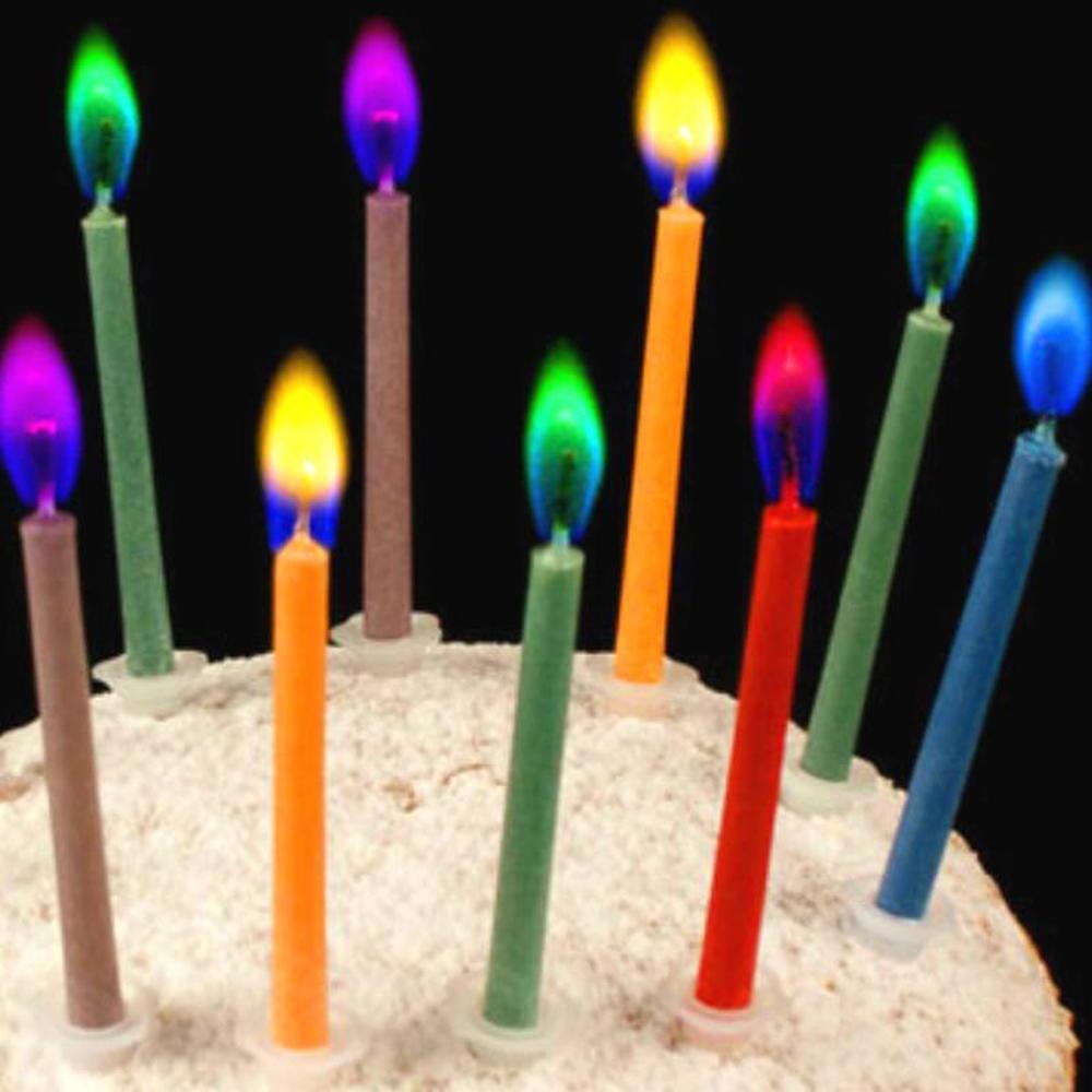 12PCS Colorful Candles Birthday Cake Room Creative Candles Festival Supplies