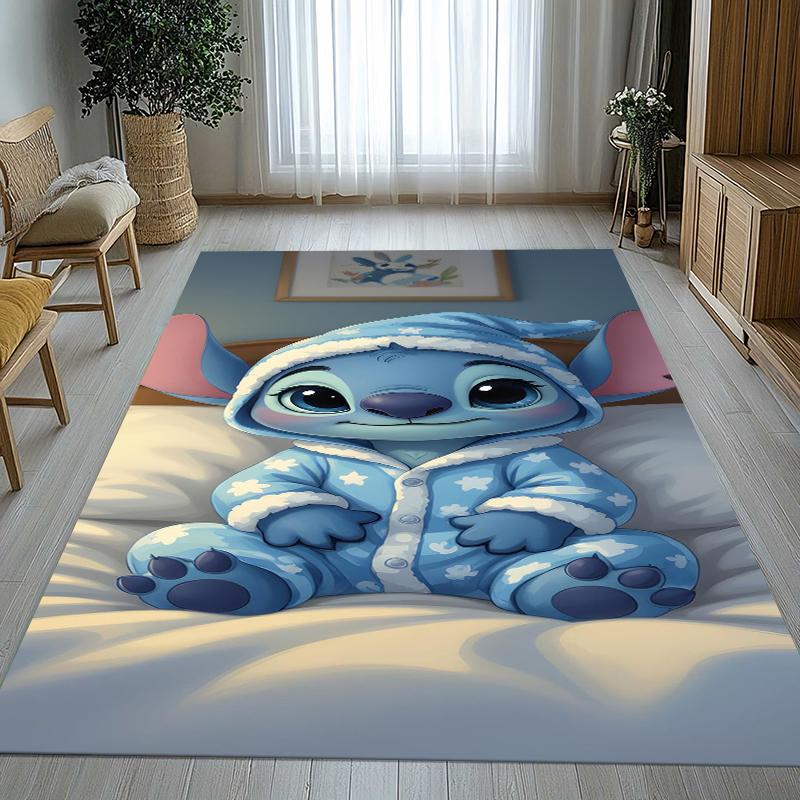 

Cartoon S-Stitch Kawaii Monster Living Room Non-Slip Area Rug Soft Carpet for Bedroom Kids Playroom Sofa,Home Decor Doormat gift 40x60cm