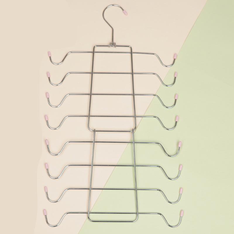 1pc-Hanging Folding Hanger, Multifunctional Clothes Storage Rack, Traceless and Multifunctional Clothes Rack