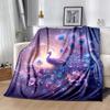 1pc Peacock Printing Lightweight Flannel Blanket, Comfortable and Warm Blanket, for Camping Sofa Bed and Couch Office, Suitable for Gift Blan