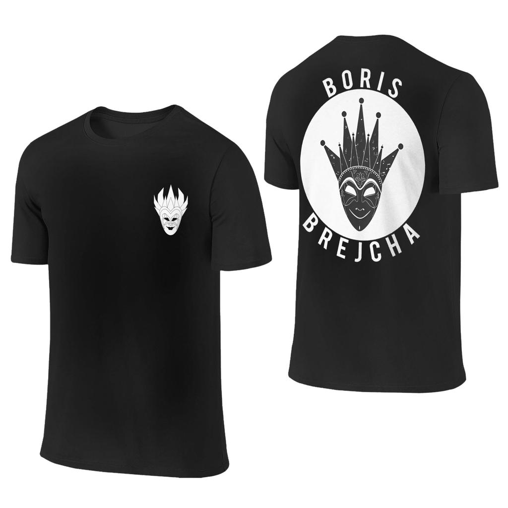 Novidade Boris Brejcha Fckng Serious Camisetas Masculinas Femininas Gola Redonda 100% Algodão Camiseta DJ Music Tour Tee Frente e Verso Roupa Plus Size