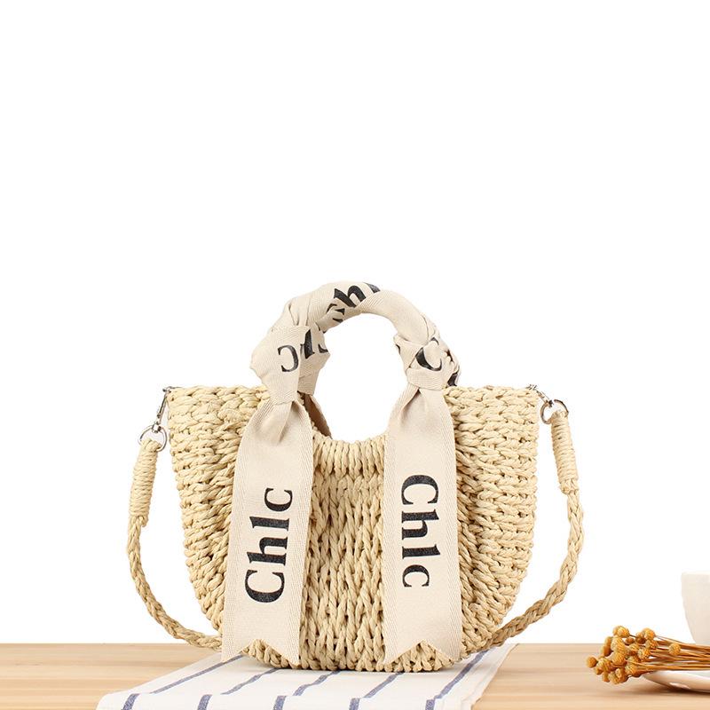 

Silk Scarf Woven Handbag: Versatile Casual Bag for Spring Outings