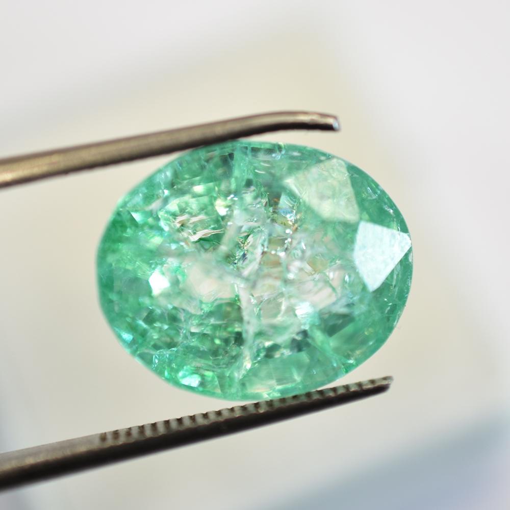 COLOMBIAN Green Emerald Natural   14x12mm Oval Cut Loose Gemstone
