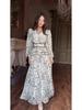 Elegant V-neck Waist-Cinching Long Summer Dress for Women - 2025 European & American Style