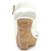 Allegra K Women's Wedge Sandals with Back Strap, Platform, and Ankle Strap, White, Size 27.0cm