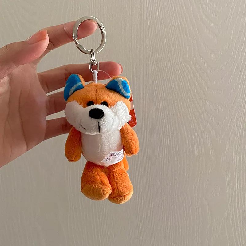New Cartoon Kawaii Animal World Plush Toy Keychain Pendant Creative Ins Small Fresh Cute Small Animal Plush Backpack Pendant