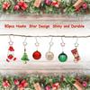 Christmas Wreath Star Hooks for Christmas Tree Hanging Pendant Ornament Metal Star Decorations Hook Xmas Home Decor
