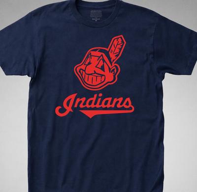 INDIANS T-SHIRT cleveland baseball retro logo tee ohio trikot aufkleber serie