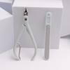 Professional Stainless Steel Manicure Set for Thick Nails with Cuticle Nipper and Nail File