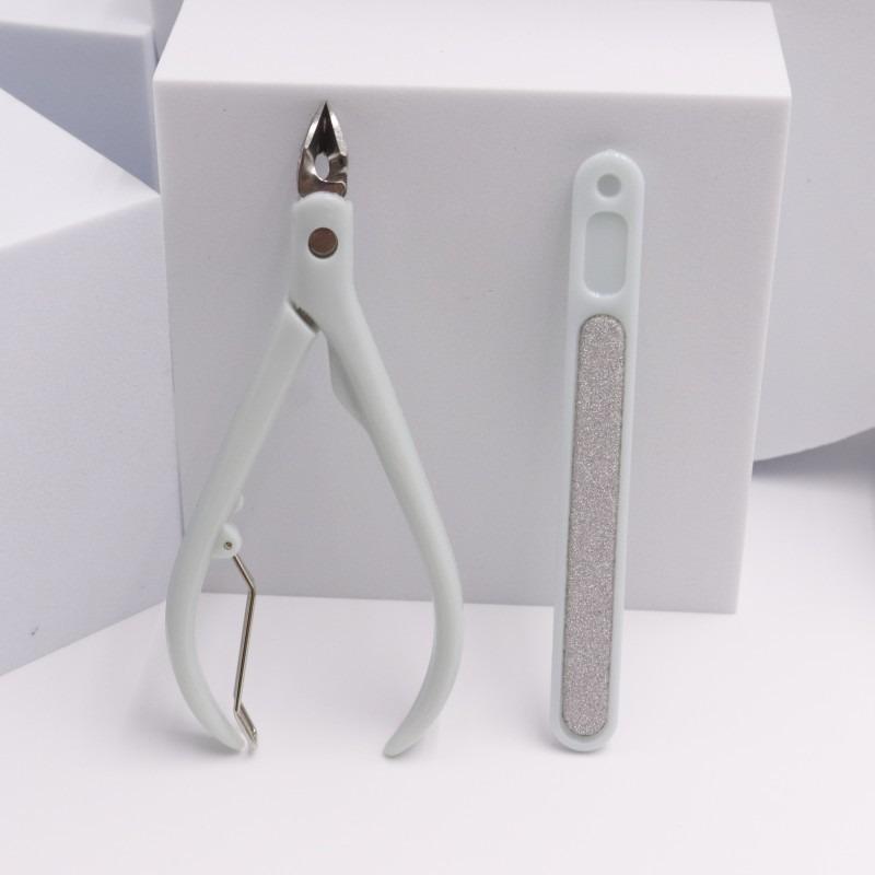 Professional Stainless Steel Manicure Set for Thick Nails with Cuticle Nipper and Nail File