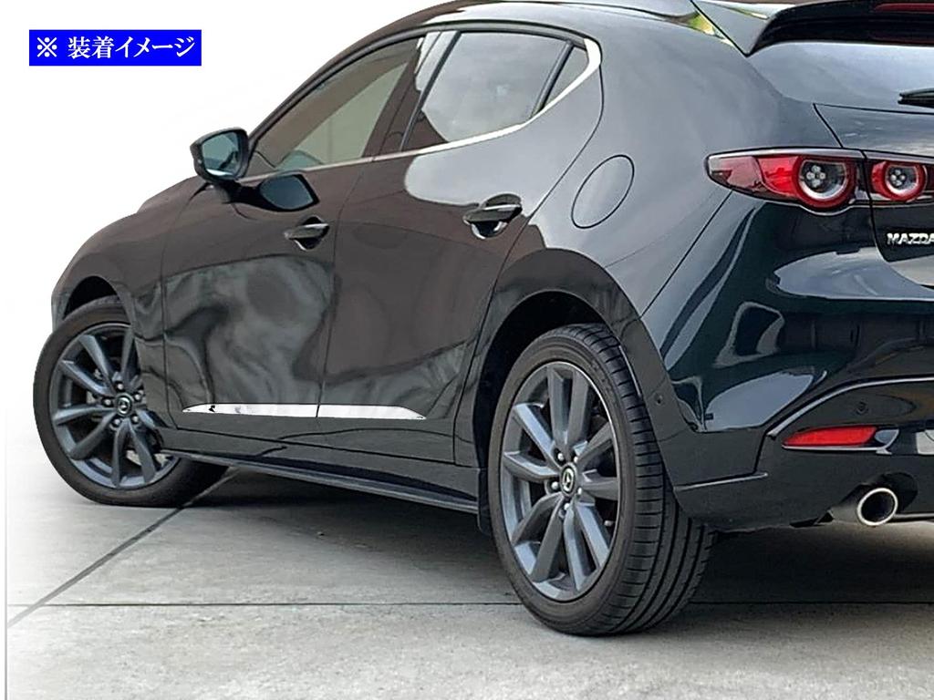 BRIGHTZ MAZDA3 Fastback BP Super Mirror Finish Stainless Steel Plated Side Door Molding 4PC BPEP BPFP BP5P BP8P [SID-MOL-134]