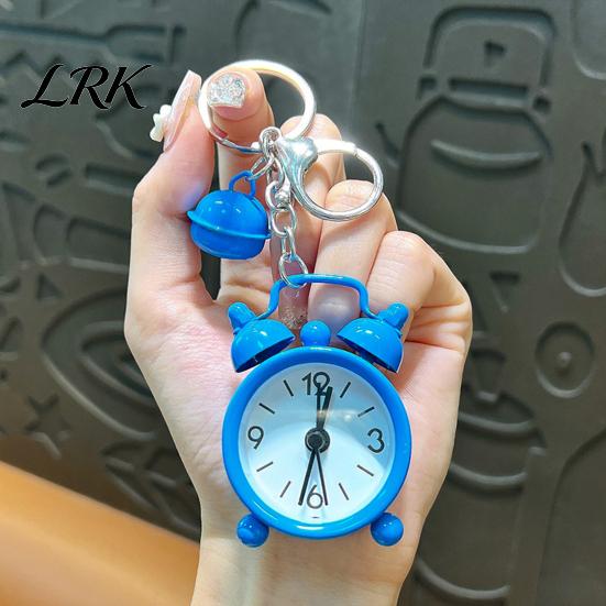 Alarm Clock Key Ring Keychain Pendant with Built-In Micro Clock, Holder for Commuters Students And Travelers, Sturdy Iron Design Portable Timekeeping